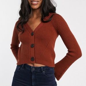 asos design cropped cardigan